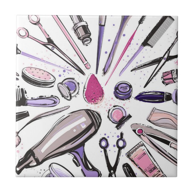 Makeup Circle Design Tile (Front)