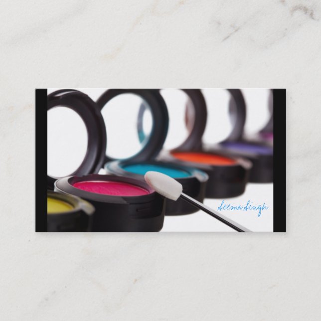 Makeup Cosmetic Artist Eyeshadows Business Card (Front)