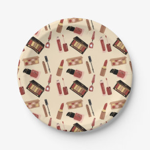 Makeup Cosmetics Pattern Cosmetology Paper Plate