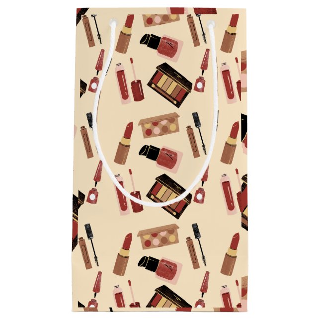 Makeup Cosmetics Pattern Cosmetology  Small Gift Bag (Front)