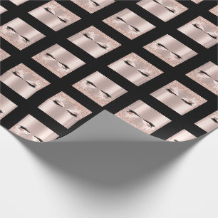 Makeup Event Lashes Rose Spark Bridal Sweet16th Wrapping Paper