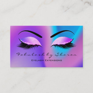 Makeup Eyebrow Lashes Glitter Skinny Miami Beach Business Card
