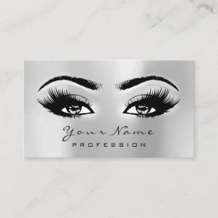 Makeup Eyebrow Lashes Next Appointment Card Grey