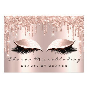 Makeup Eyebrows Lashes Browns  Rose Spark Girly Photo Print