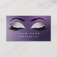 Makeup Eyebrows Lashes Extention Purple Silver