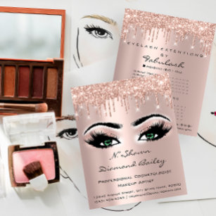 Makeup Eyelashes Beauty Salon Green Eyes Drips Flyer