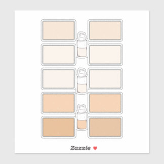 Makeup Foundation Create Your Own Vinyl Labels