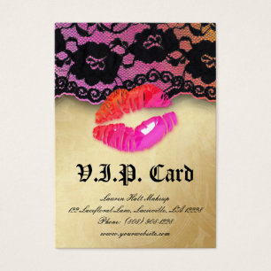 Makeup Glossy Lips N Lace VIP Card Pink Orange