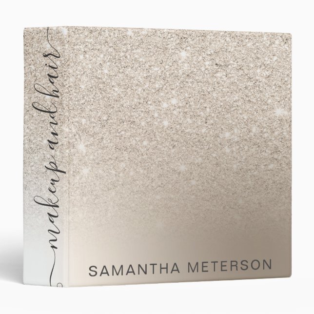 Makeup hair chic gold glitter ombre metallic foil binder (Front/Spine)