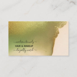 Makeup Hair Stylist New Tech Chartreuse Budget Business Card