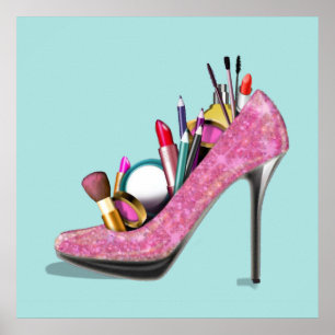 Makeup High Heels Stillettos Poster
