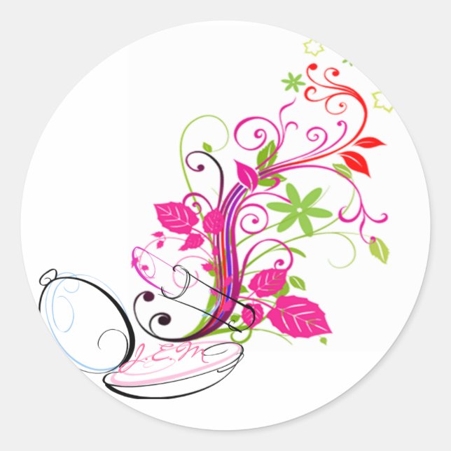 makeup, J.E.M Classic Round Sticker (Front)