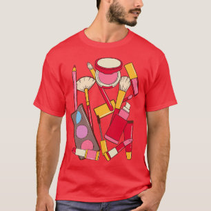 Makeup kit beautician woman T-Shirt