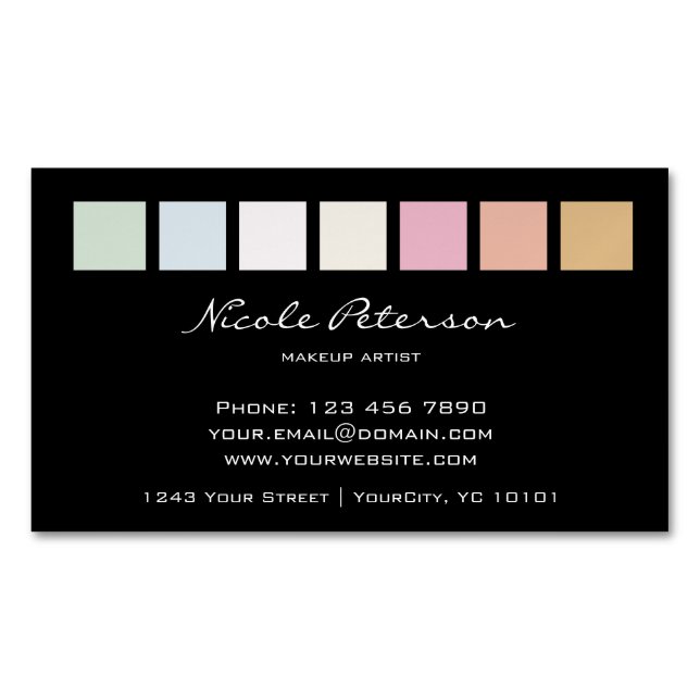 makeup magnetic fine pastel 	Magnetic business card (Front)