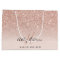 Makeup monogram blush rose gold glitter script