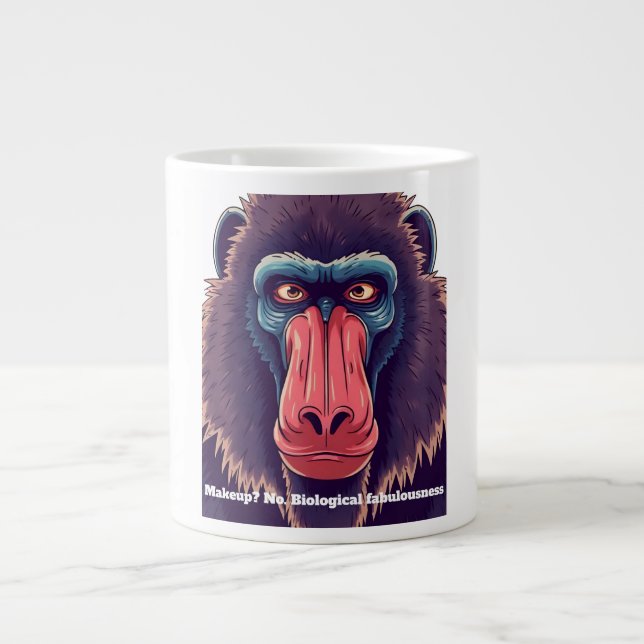 Makeup? No. Biological Fabulousness  Large Coffee Mug (Front)