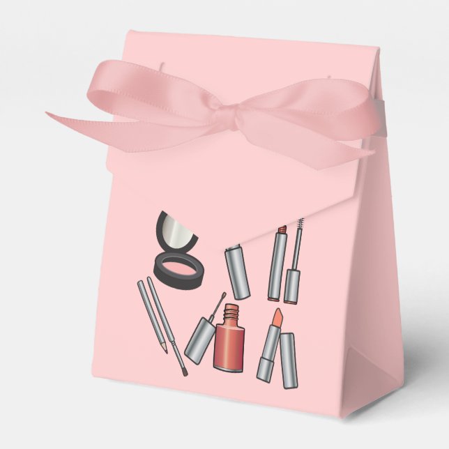 Makeup Party Goody Bag Favor Box (Front Side)