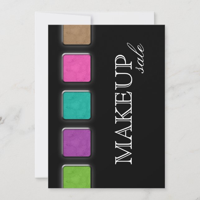 Makeup Party Invitation Advertisement Palette (Front)