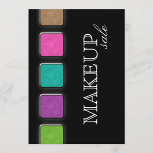 Makeup Party Invitation Advertisement Palette