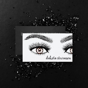 Makeup Professional Black Amber Brown Eyes Business Card