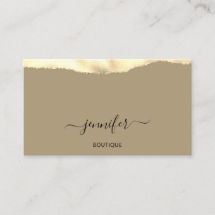 Makeup QR Code Powder Mustard Green Gold  Business Card