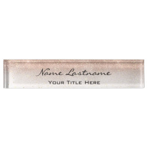 Makeup Rose Esthetician Beauty Hair Gold Blush Nameplate