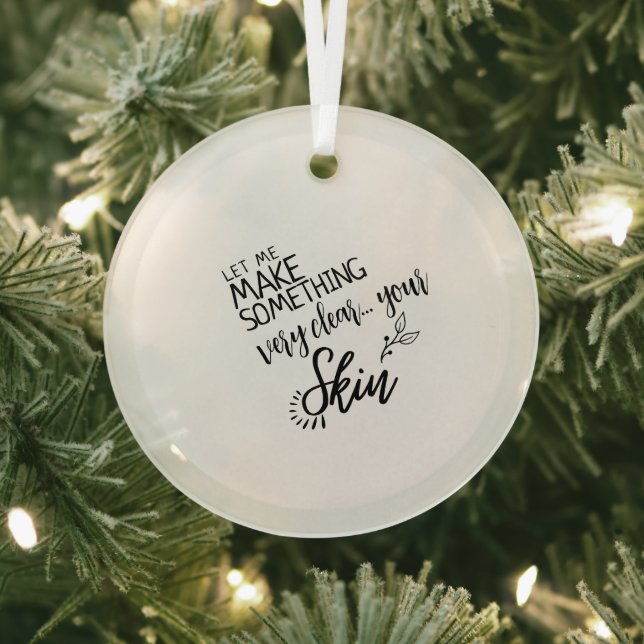 Makeup Skincare consultant gift aesthetician artis Glass Ornament (Insitu)