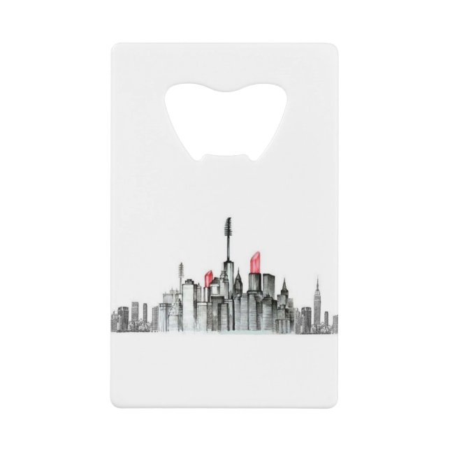 Makeup Sky Line Credit Card Bottle Opener (Front)