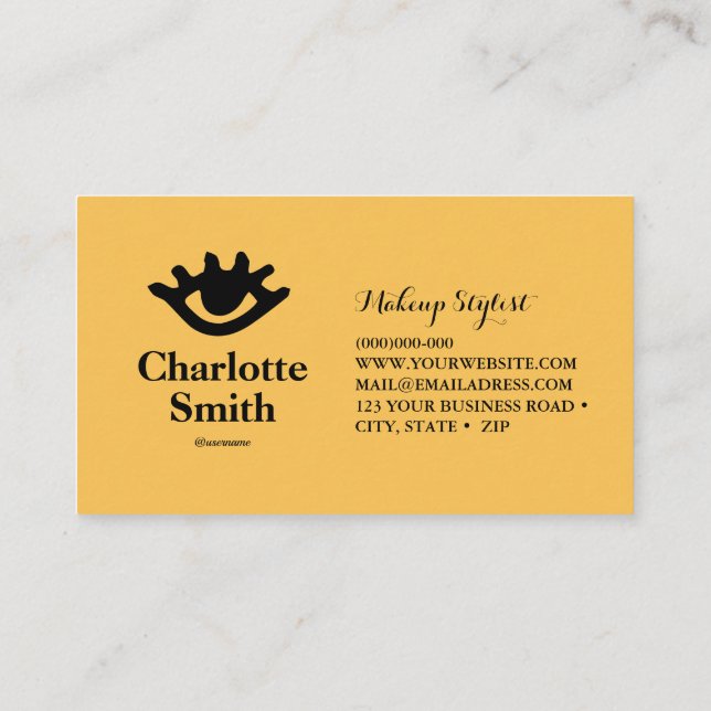 Makeup Stylist personalized Business Card (Back)