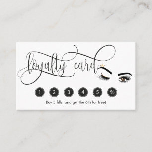Makeup Wink Eye Brown Beauty Salon Loyalty Card
