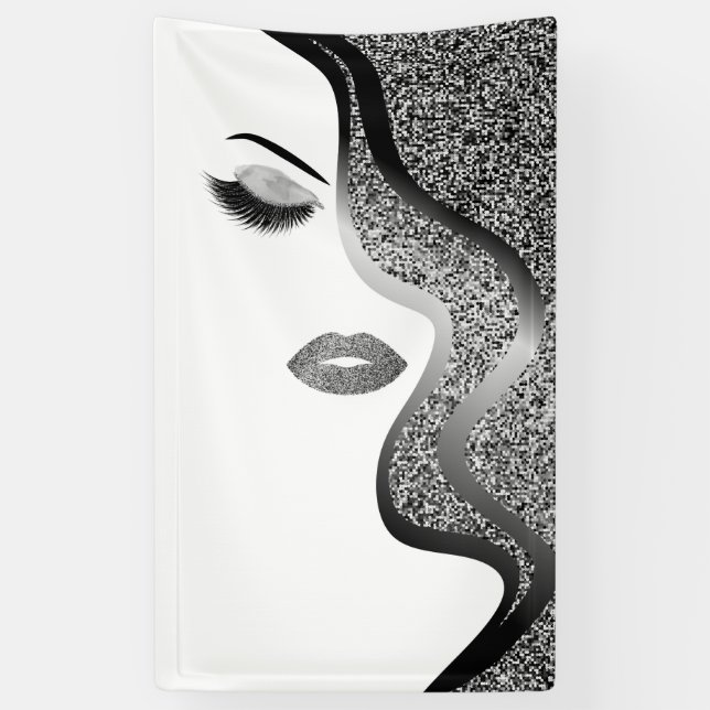 Makeup with glitter effect banner (Vertical)