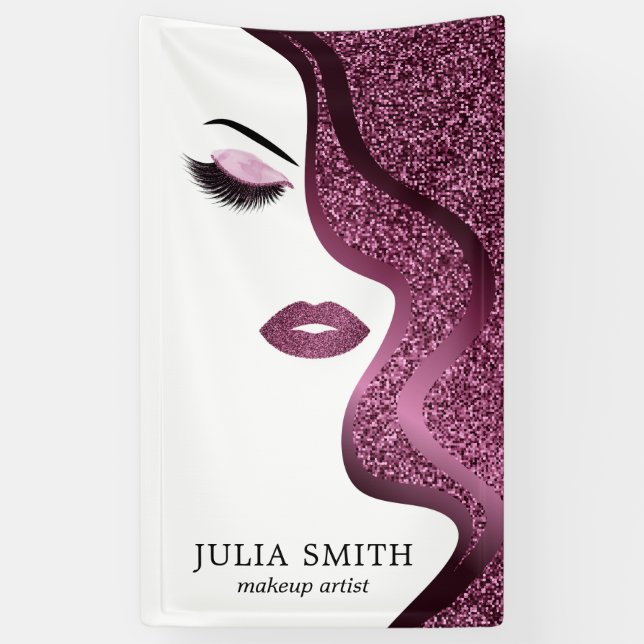 Makeup with glitter effect banner (Vertical)