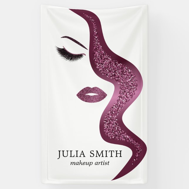 Makeup with glitter effect banner (Vertical)