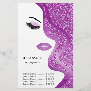 Makeup with glitter effect flyer