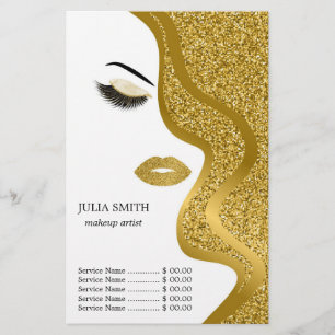 Makeup with glitter effect flyer
