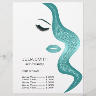Makeup with glitter effect flyer