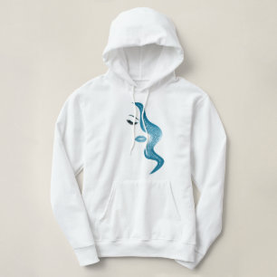 Makeup with glitter effect hoodie