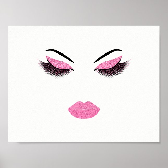 Makeup with glitter effect poster (Front)