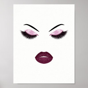 Makeup with glitter effect poster