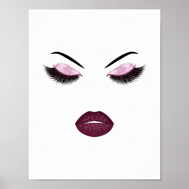 Makeup with glitter effect poster (Front)