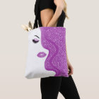 Makeup with glitter effect