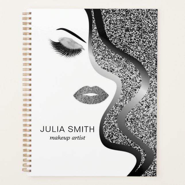 Makeup with silver effect planner (Front)