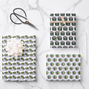 Maki Japanese Food Sushi Rolls Spicy Tuna Avocado Wrapping Paper Sheet