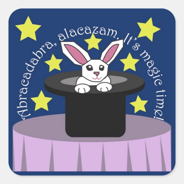 Makin' Magic Bunny Square Sticker (Front)