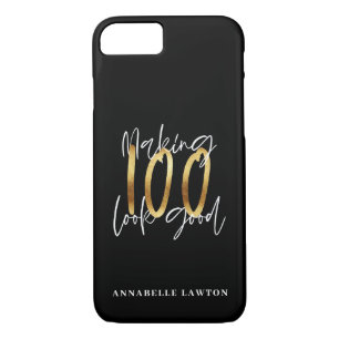 Making 100 look good gold birthday Case-Mate iPhone case
