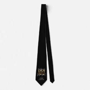 Making 100 look good gold birthday  tie