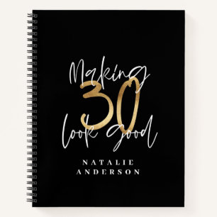 Making 30 look good gold birthday celebration iPad Notebook