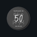 Making 50 look good age birthday personalized  magnet<br><div class="desc">Making 50 look good age birthday typographic personalized birthday gift. Life begins at fifty, show how happy you are to be in your fifties with this design, ideal for a birthday party or celebration weekend away. Make it a party to remember with the awesome outfit or a ideal gift for...</div>