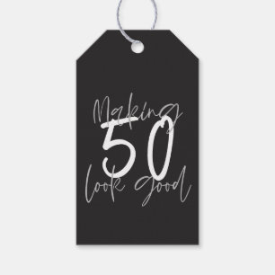 Making 50 look good birthday thank you gift tags
