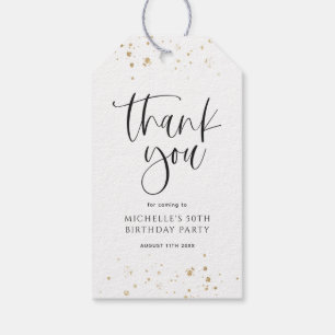 Making 50 Look Good Botanical Thank You Birthday  Gift Tags